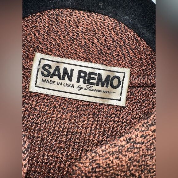 San Remo By Laura Knits Vintage Marled Knit Embossed Button Cardigan Size M - Picture 7 of 12